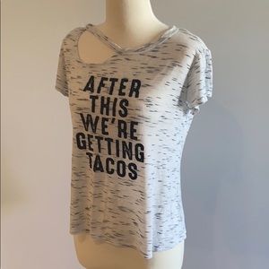 Charlotte Russe Alya Graphic Crop Top Tee Tacos